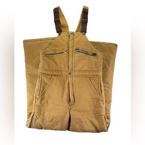 Key Imperial “Aristocrat of Overalls” Tan Bib Size Small Short Insulated Vintage